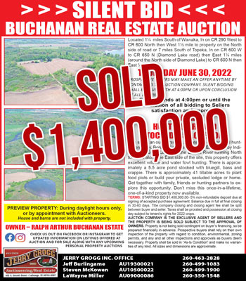 Jerry Grogg Silent Bid Real Estate Auction: 158 Acres in Wawaka, Indiana