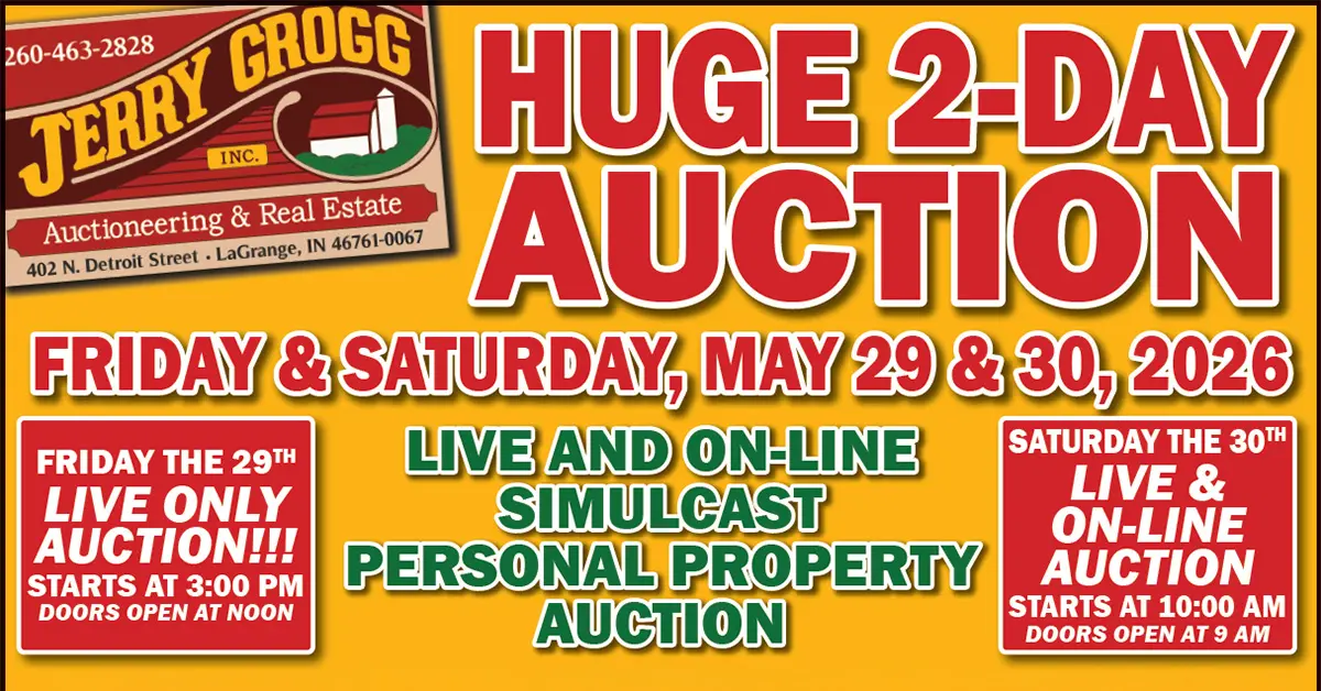 Huge 2-Day Online & Simulcast Auction, May 29-30, 2026