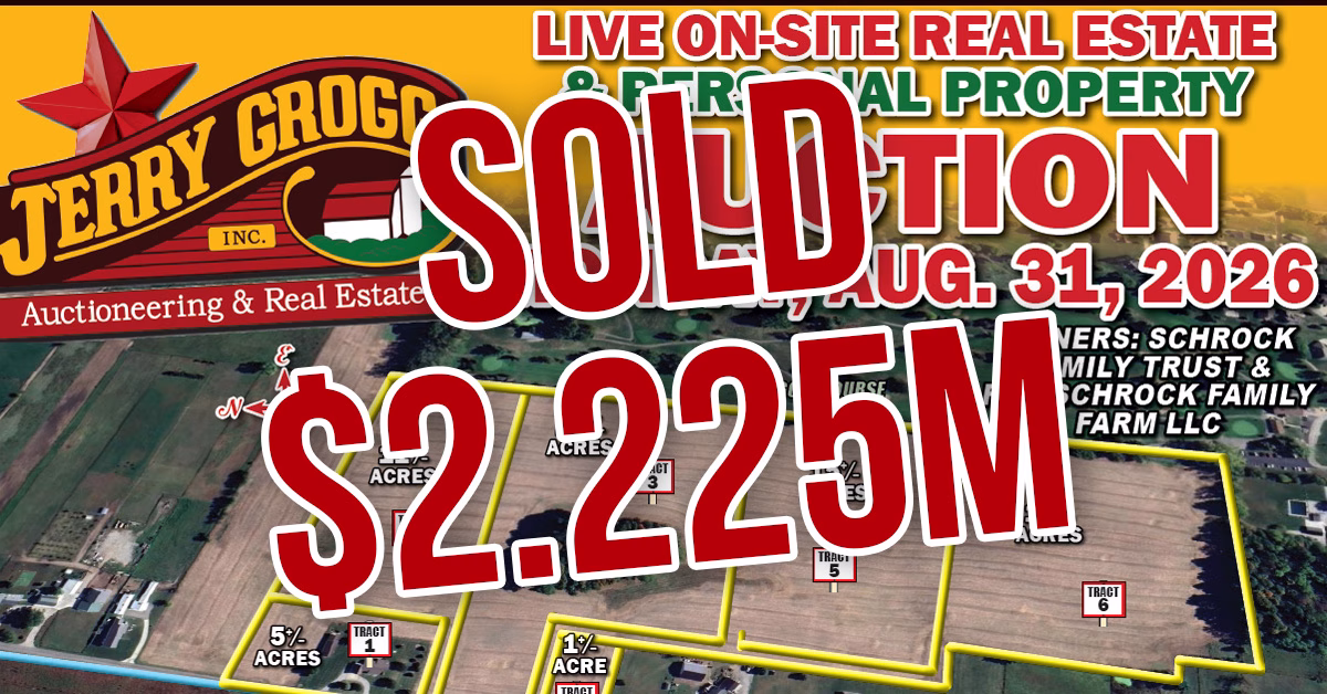 SOLD: $2.225M, Live On-Site Real Estate & Personal Property Auction, Monday Aug. 31, 2026