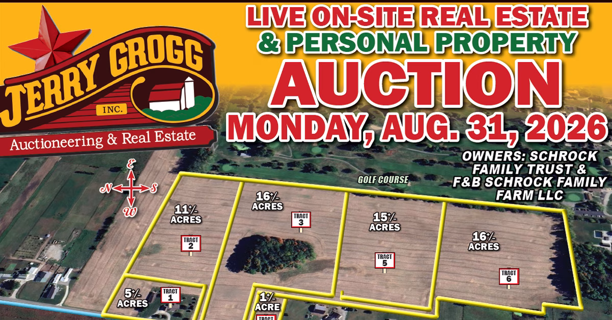 Live On-Site Real Estate & Personal Property Auction, Monday Aug. 31, 2026